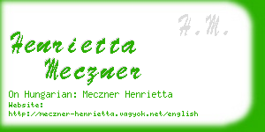 henrietta meczner business card